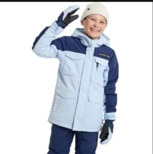 Burton Boys' Covert 2L Light Blue and Navy Insulated Snowboard Jacket